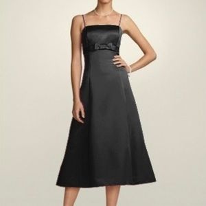 David’s Bridal Black Medi Dress Style 8585